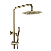 Душевая система с термостатом Grocenberg GB7005, матовое золото