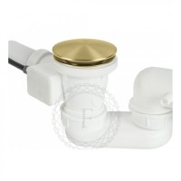 Сифон для ванны полуавтоматический FILARETE FL80, матовое золото