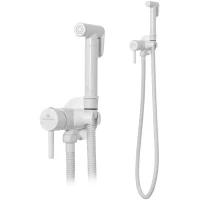 Смеситель встраиваемый с гигиеническим душем Grocenberg GB001, белый