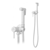 Смеситель встраиваемый с гигиеническим душем Grocenberg GB001, белый