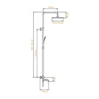 Душевая система с термостатом Grocenberg GB7005, хром