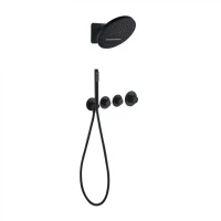 Душевая система скрытого монтажа Grocenberg GB5020, черный матовый