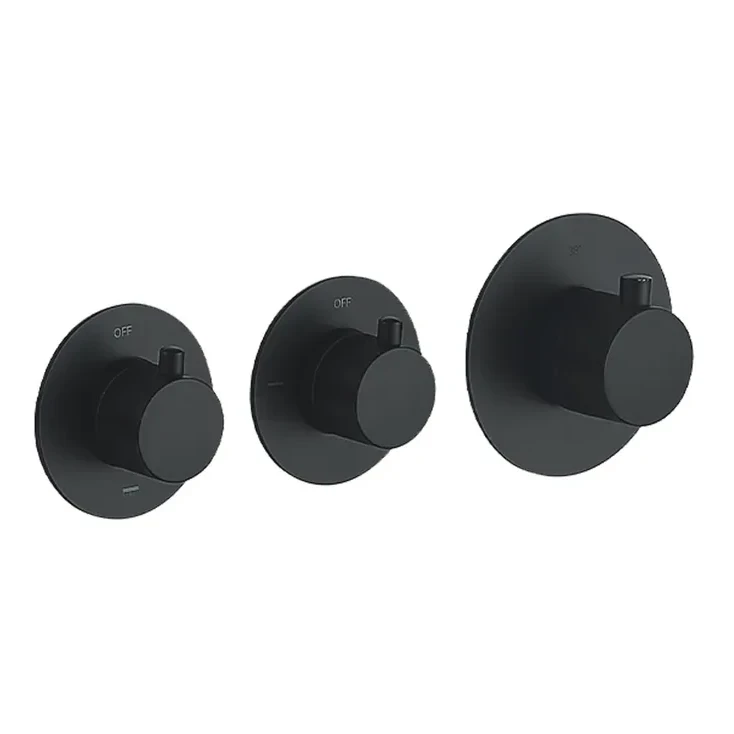 Душевая система скрытого монтажа Grocenberg GB5020, черный матовый