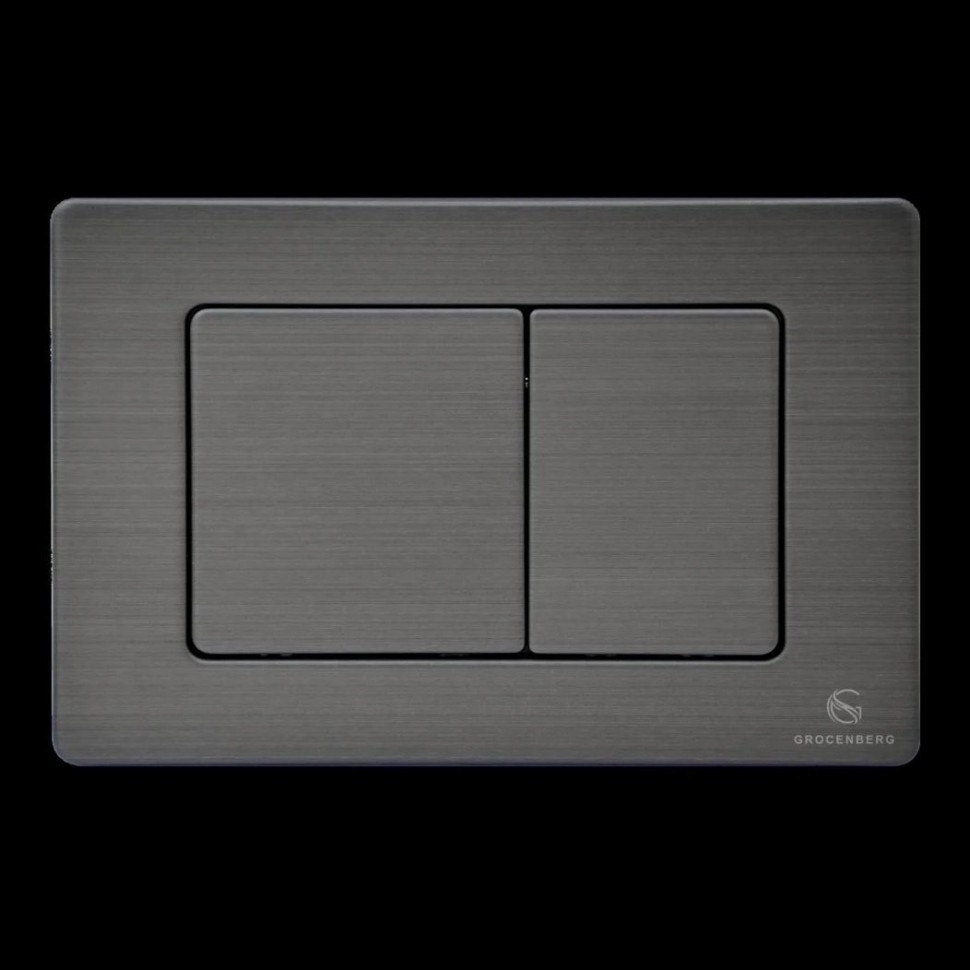 Инсталляция для унитаза с кнопкой для смыва Grocenberg GS3050-KM3080BG, графит