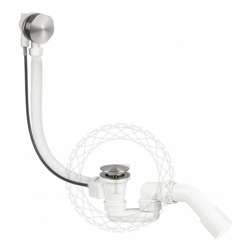 Сифон для ванны полуавтоматический FILARETE FL80, никель