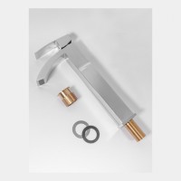 Смеситель для раковины высокий Hansberge H2077, хром