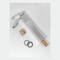 Смеситель для раковины высокий Hansberge H2077, хром