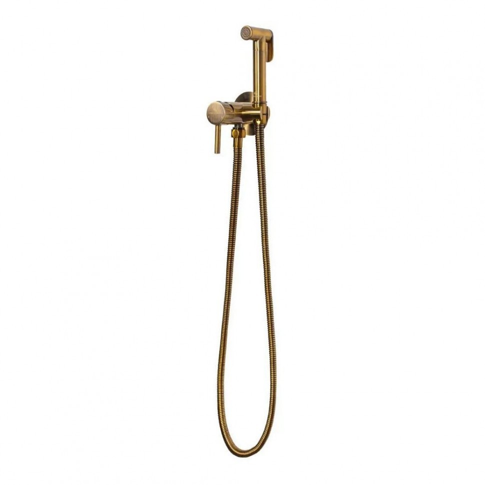 Смеситель встраиваемый с гигиеническим душем Grocenberg GB001, бронза