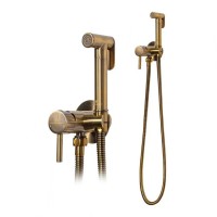 Смеситель встраиваемый с гигиеническим душем Grocenberg GB001, бронза