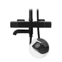 Душевая система с термостатом Grocenberg GB7005, черный матовый