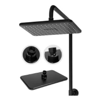 Душевая система с термостатом Grocenberg GB7005, черный матовый