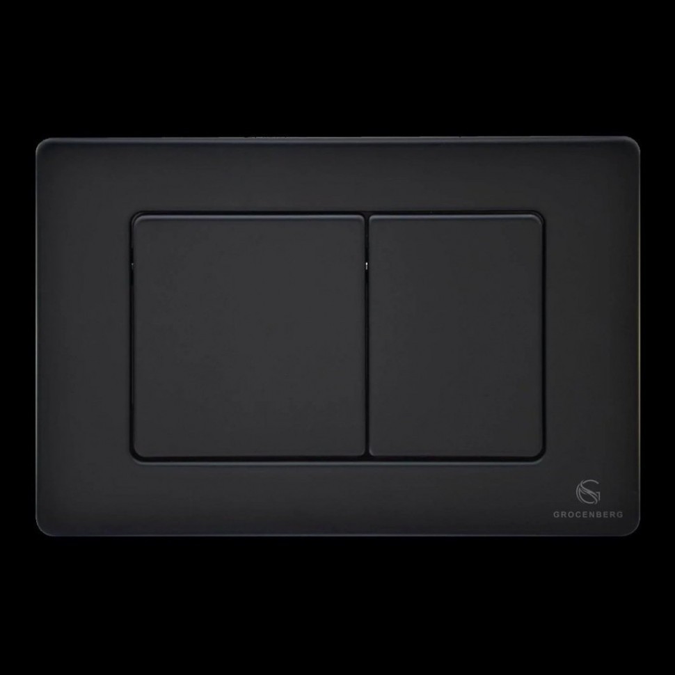 Инсталляция для унитаза с кнопкой для смыва Grocenberg GS3050-KM3080BL, черный матовый