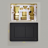 Инсталляция для унитаза с кнопкой для смыва Grocenberg GS3050-KM3080BL, черный матовый