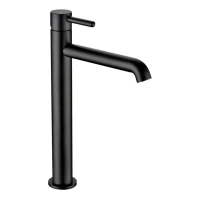 Смеситель для раковины высокий Grocenberg GB3029, черный матовый