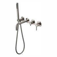 Смеситель для ванны с ручным душем Grocenberg GB5070, никель