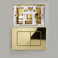 Инсталляция для унитаза с кнопкой для смыва Grocenberg GS3050-KM3080GO, золото глянец