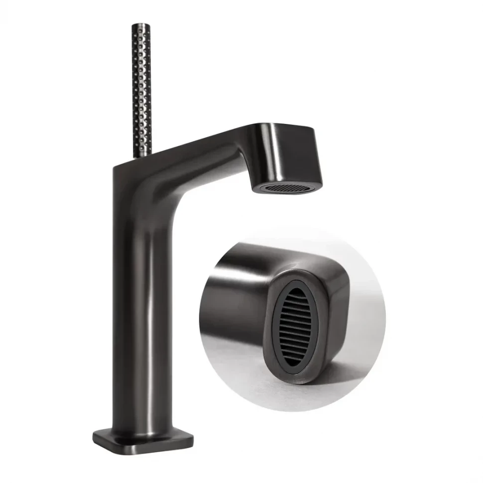 Смеситель для раковины Hansberge H1090, графит