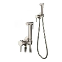 Смеситель встраиваемый с гигиеническим душем Grocenberg GB001, никель