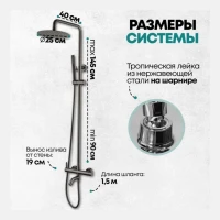 Душевая система Grocenberg GB7099, графит