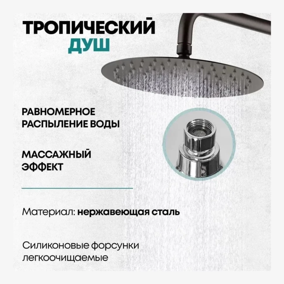 Душевая система Grocenberg GB7099, графит