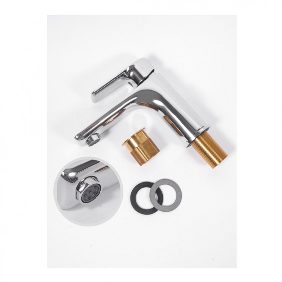 Смеситель для раковины Hansberge H1099, хром