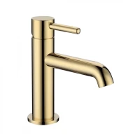 Смеситель для раковины стандартный Grocenberg GB2099, золото глянец