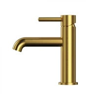 Смеситель для раковины стандартный Grocenberg GB2099, золотой брашированный