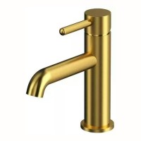 Смеситель для раковины стандартный Grocenberg GB2099, золотой брашированный