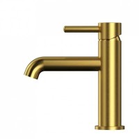 Смеситель для раковины стандартный Grocenberg GB2099, золотой брашированный