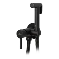 Смеситель встраиваемый с гигиеническим душем Grocenberg GB001, черный матовый