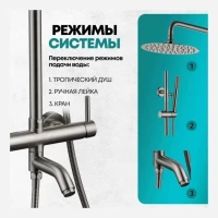Душевая система Grocenberg GB7099, никель