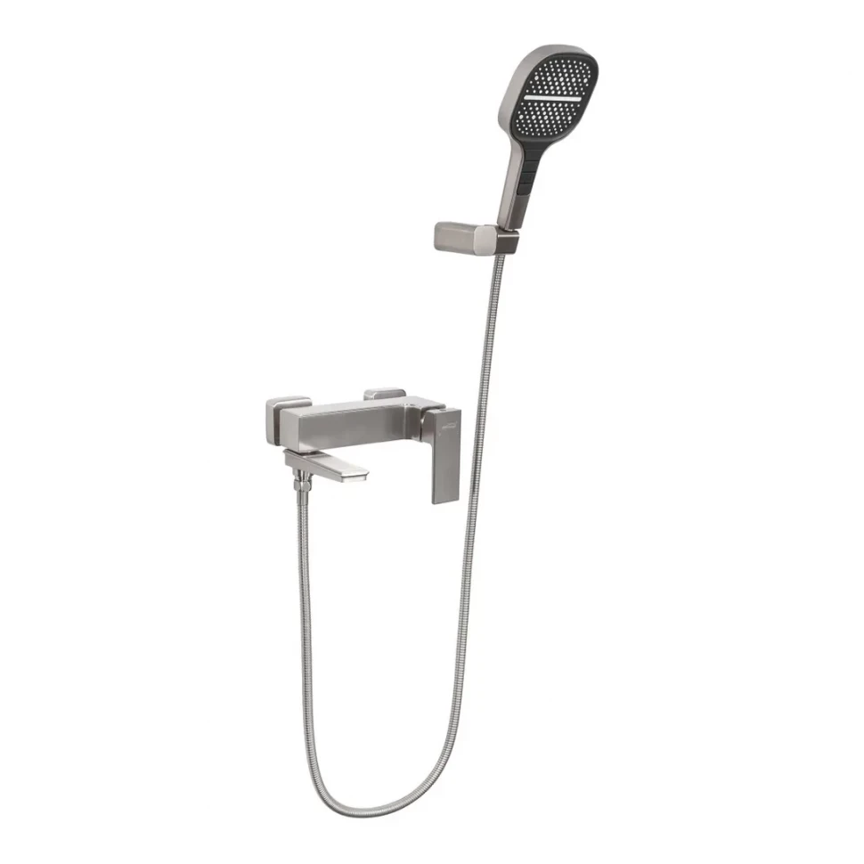 Смеситель для ванны с ручным душем Hansberge H4070, никель