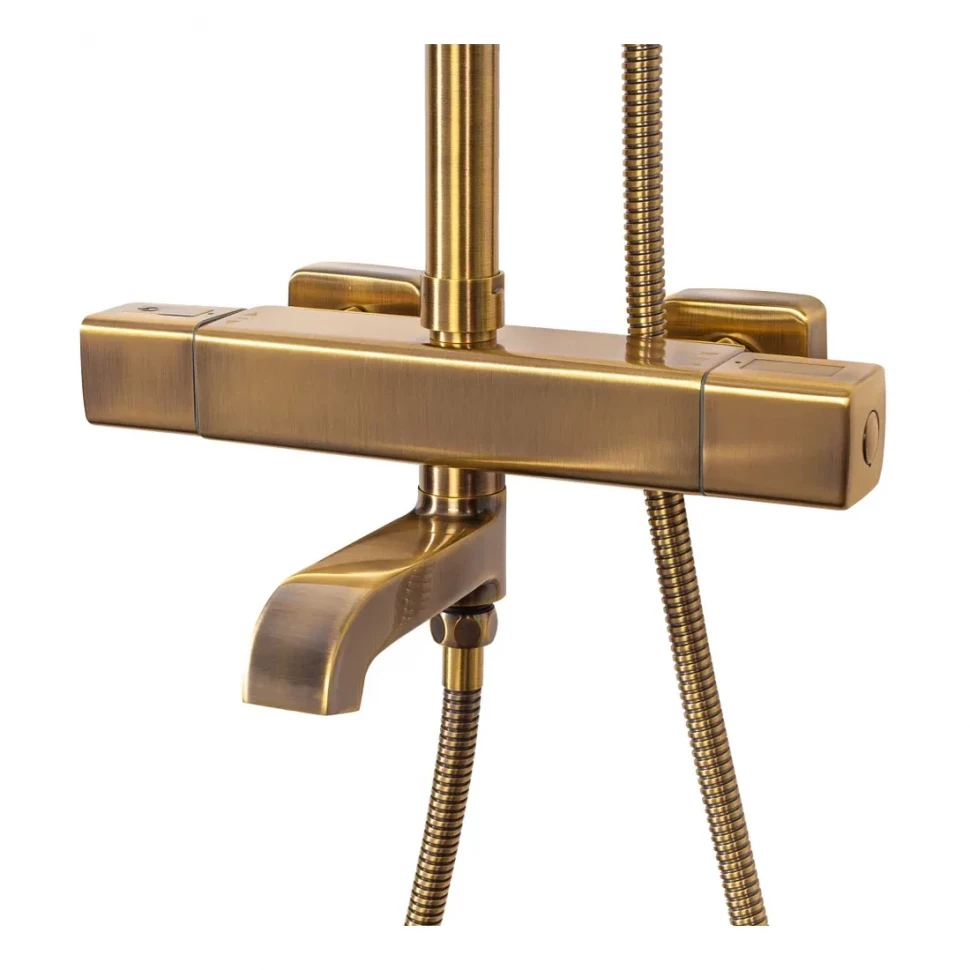 Душевая система с термостатом Hansberge H5085, бронза