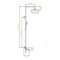 Душевая система с термостатом Hansberge H5085, бронза
