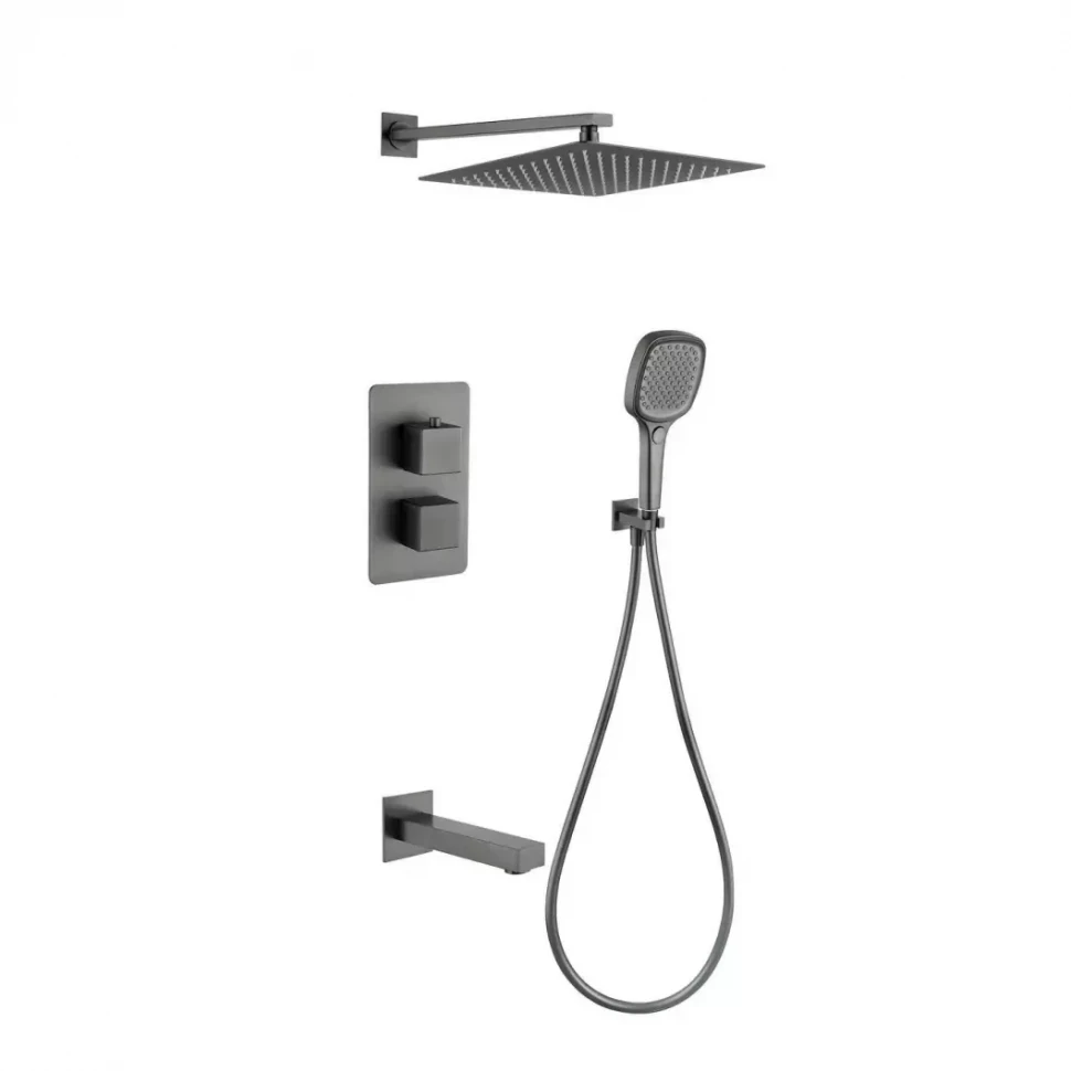Душевая система скрытого монтажа Grocenberg GB5050, графит