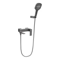 Смеситель для ванны с ручным душем Hansberge H4070, графит