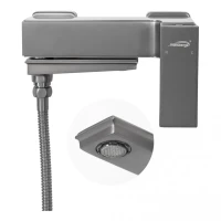 Смеситель для ванны с ручным душем Hansberge H4070, графит