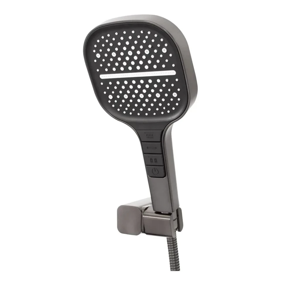 Смеситель для ванны с ручным душем Hansberge H4070, графит