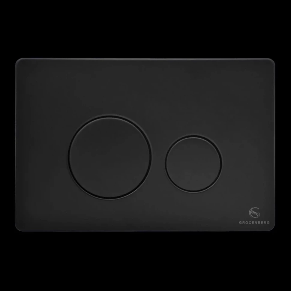 Инсталляция для унитаза с кнопкой для смыва Grocenberg GS3050-KM3090BL, черный матовый