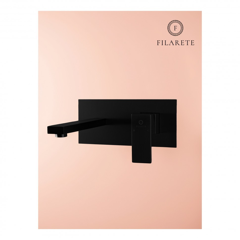 Смеситель для раковины FILARETE Fing FL4040, черный матовый