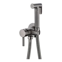 Смеситель встраиваемый с гигиеническим душем Grocenberg GB001, графит