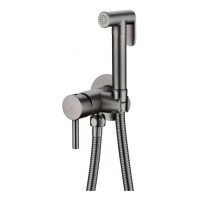 Смеситель встраиваемый с гигиеническим душем Grocenberg GB001, графит