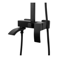 Душевая система Hansberge H5077, черный матовый