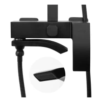 Душевая система Hansberge H5077, черный матовый