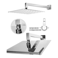 Душевая система скрытого монтажа Grocenberg GB5007, хром