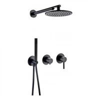 Душевая система скрытого монтажа Grocenberg GB5090, черный матовый