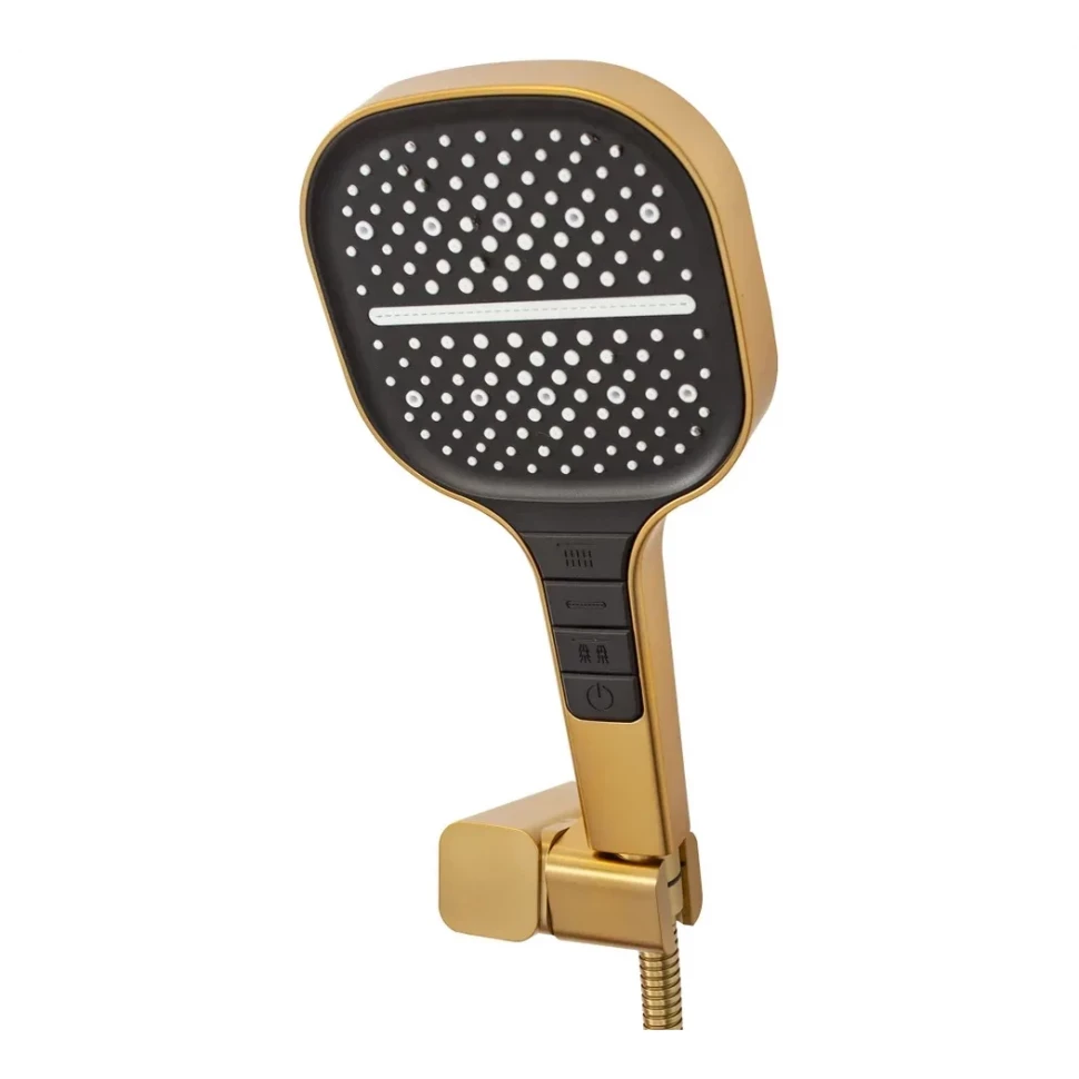 Смеситель для ванны с ручным душем Hansberge H4070, матовое золото