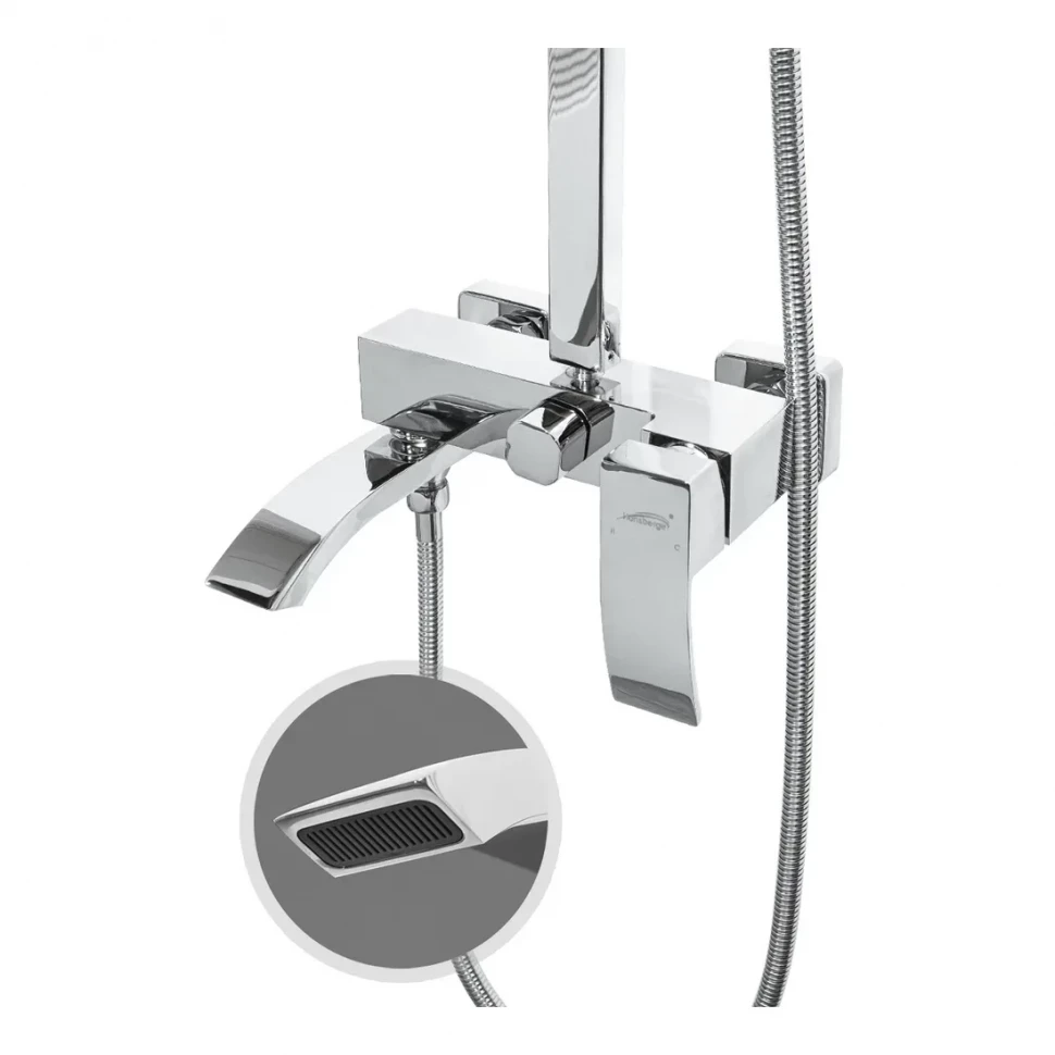 Душевая система Hansberge H5077, хром