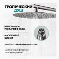 Душевая система скрытого монтажа Grocenberg GB5099BG-3, графит