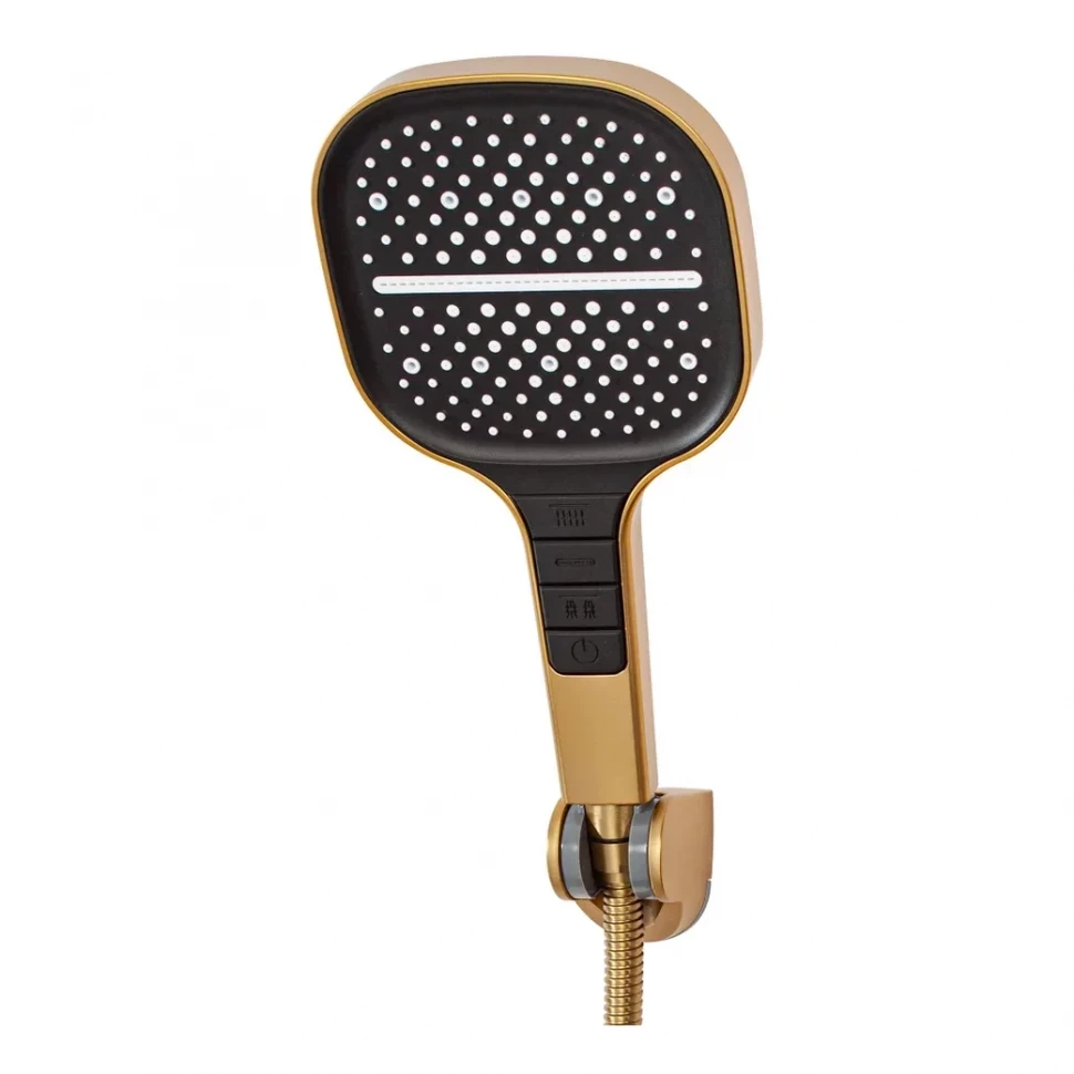Смеситель для ванны с ручным душем Hansberge H4010, матовое золото